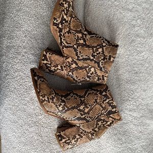 VERY lightly worn Steve Madden faux snake skin booties